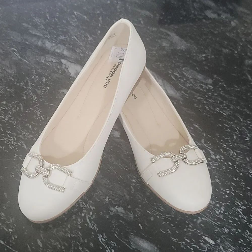 BRAND NEW LONDON FROG WOMEN'S with RHINESTONE FLATS